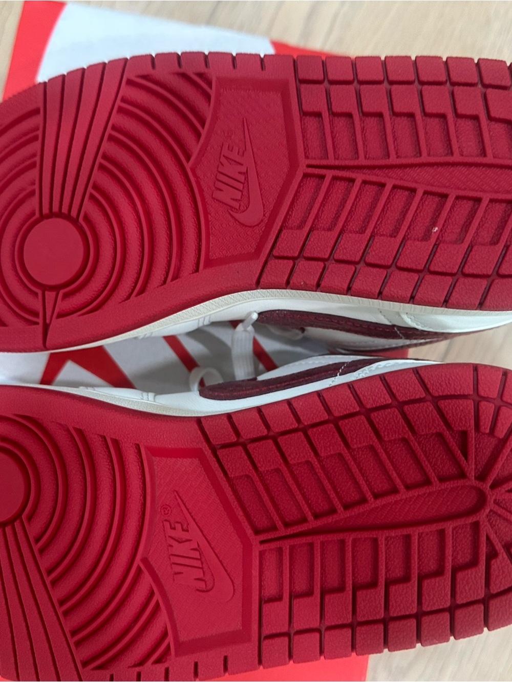 Nike White and Red Low Top Sneakers - Picture 3 of 5